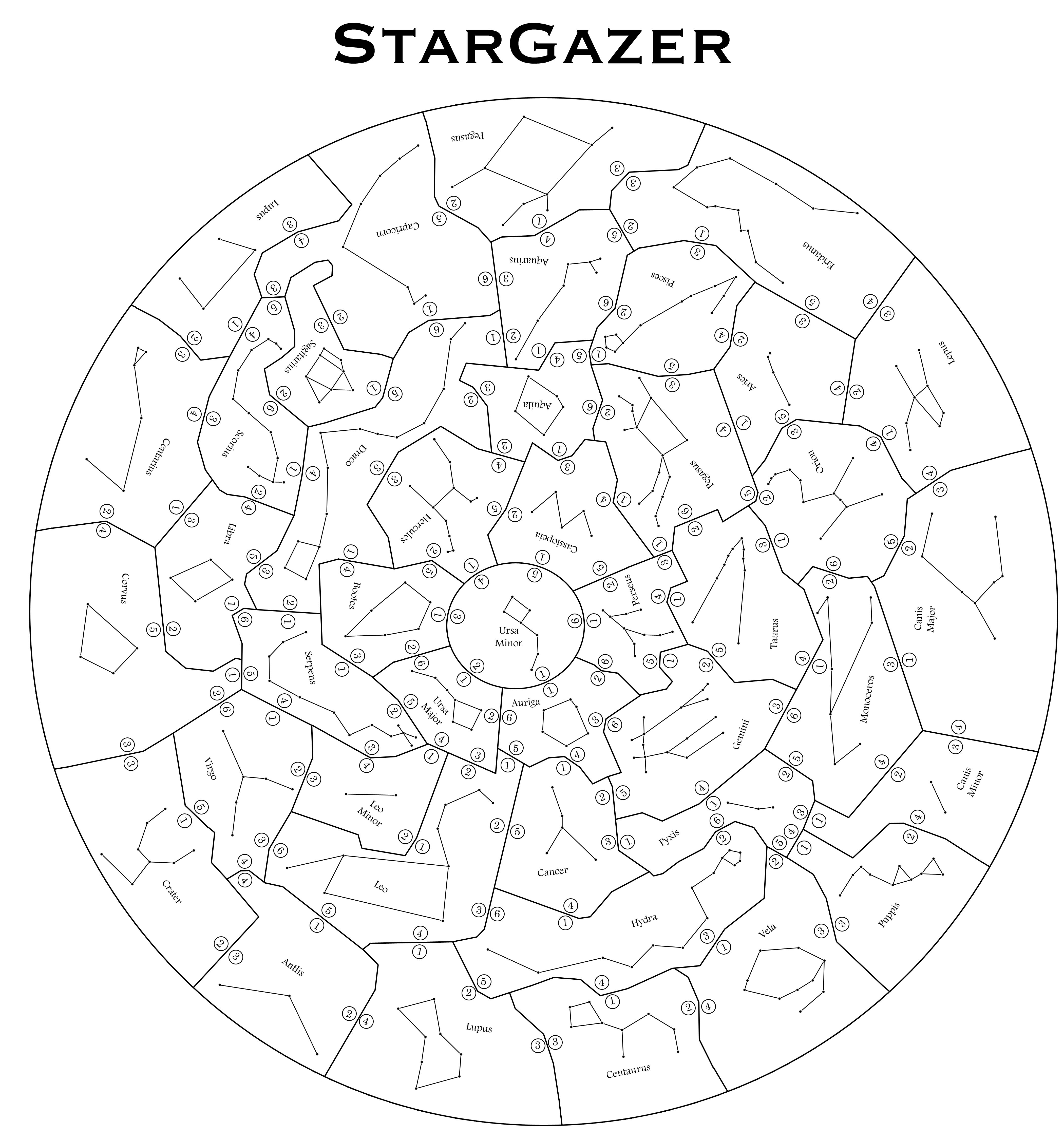 Stargazer constellation board