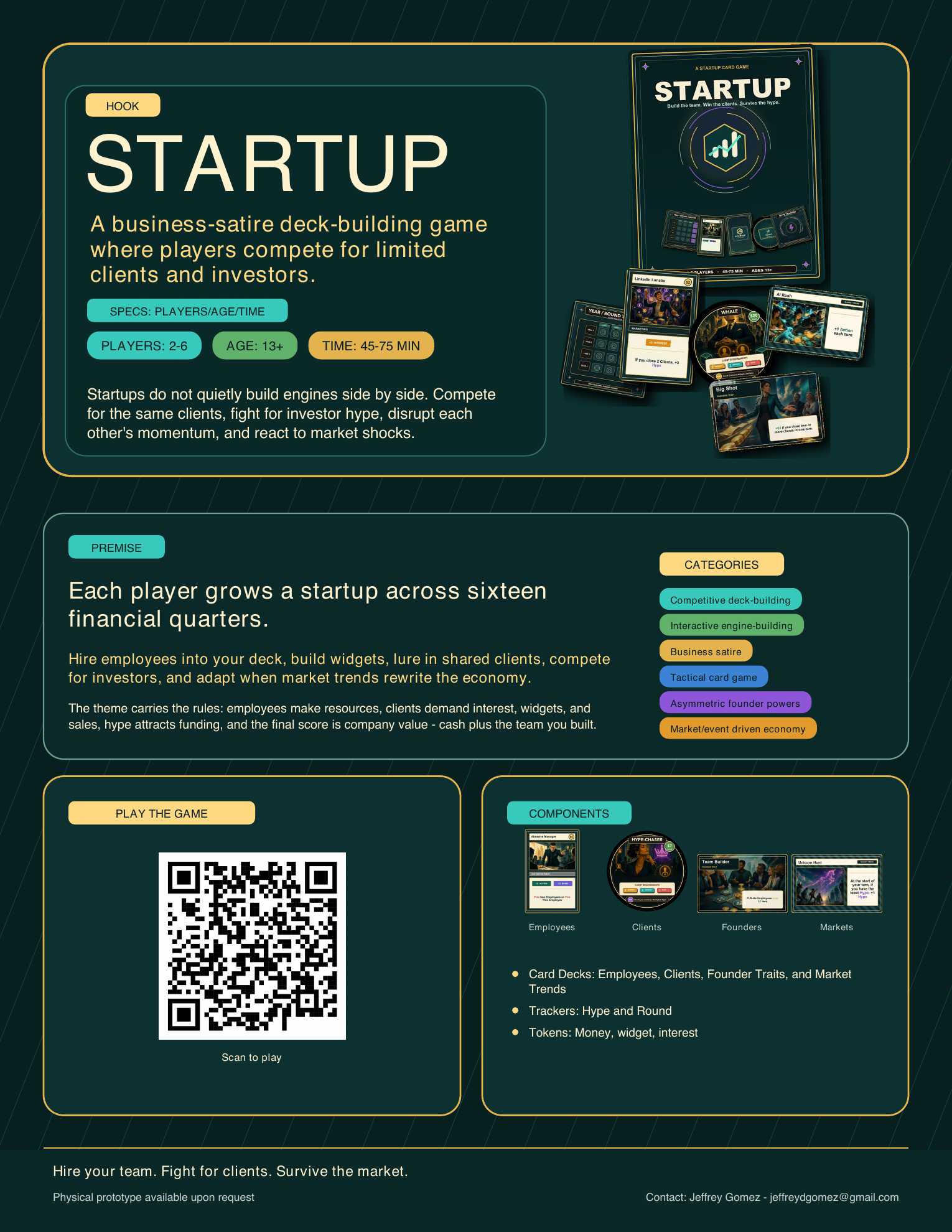 Startup sell sheet